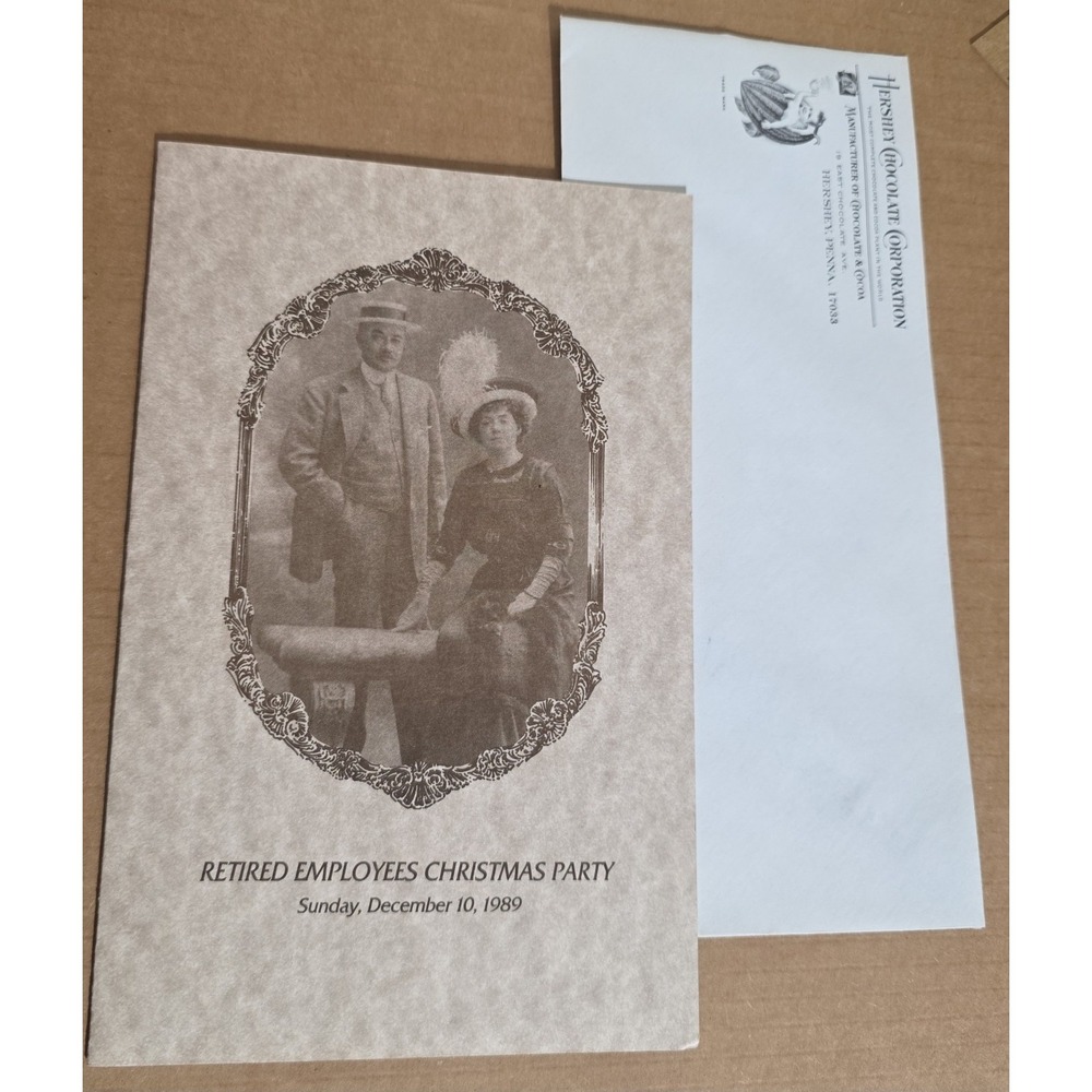 1989‎ Hershey  Hershey's Retired Employees Christmas Party Program Brochure +